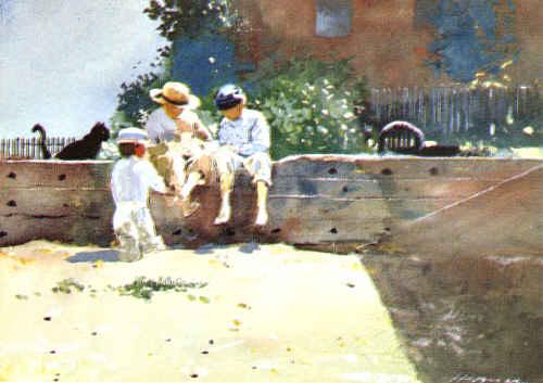 Winslow Homer Boys Kitten oil painting picture